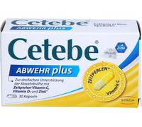 Cetebe Défense plus Vitamine C+Vitamine D3+Zinc Caps. 30 pcs