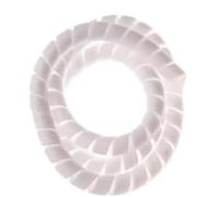 CETEOR Protecteur de câble, 1 m de Gaine en Spirale for Tuyau ID 8 mm-30 mm, Protecteur d'enroulement coloré, Manchon de Fil électrique.(White,ID 10mm)