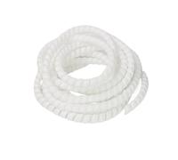 CETEOR Protecteur de câble, 5M Organisateur Tuyau Usure-Tube Enroulé en Spirale Manchon De Protection De Câble en Plastique.(White,16mm)