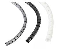 CETEOR Protecteur de câble, Clips de Tube de 5 m, Organisateur de Manchon de câble, Enrouleur de Tuyau, Protecteur de Cordon, Dispositif de Gestion en Spirale.(Gray,28MM)