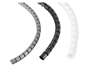 CETEOR Protecteur de câble, Clips de Tube de 5 m, Organisateur de Manchon de câble, Enrouleur de Tuyau, Protecteur de Cordon, Dispositif de Gestion en Spirale.(Gray,8MM)