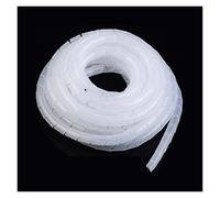 CETEOR Protecteur de câble, Manchon de câble, Tuyau d'enroulement, Organisateur de Fil en Spirale, Tube de Gaine, Protecteur de Gestion de 4 à 30 mm.(Transparent White,12mmx7m)