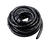 CETEOR Protecteur de câble, Manchon en Spirale, Tube de Protection de câble, Bande d'enroulement de Tuyau, Organisateur de Fil, Gaine en Plastique.(Black,12mm x 7meters)