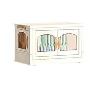 Cetfuro 1 Pièce de Bacs de Rangement avec Couvercles Bacs de Rangement Empilables Bacs de Rangement Pliables Bac de Rangement en Plastique avec Portes et Roues PP + Pet.