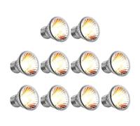 Cetfuro 10 Pièces Ampoule de Lampe pour Tortue Se Prélasser Ampoules UV Lumière Chauffante Lampe Solaire à Spectre pour Amphibiens, 50 W