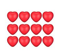 Cetfuro 12 Balles Anti-Stress Coeur Rouge pour la Saint-Valentin, Remplisseurs de Cadeaux pour Sac de Fête de la Saint-Valentin