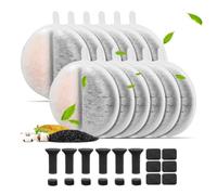 Cetfuro 12 Filtres de à pour Chat pour à Lite & 2,5 L pour Animaux de Compagnie pour Filtre de Filtration D' Remplacer Les Mousses