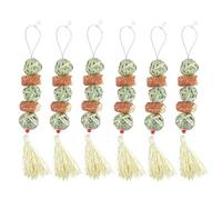 Cetfuro 6 PièCes Boule de Paille ChaîNe Suspendue Molaires de Lapin pour Animaux Compagnie pour Soulager L'Ennui Accessoires de Hamster Produits pour Animaux de Compagnie