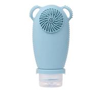 Cetfuro Bouteille Rechargeable de Voyage en Silicone, Brosse de Nettoyage Du, Bouteilles de Shampoing Portables, Lotion, Conteneur de Cosmétiques E