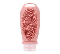 Cetfuro Bouteille Rechargeable de Voyage en Silicone, Brosse de Nettoyage Du, Bouteilles de Shampoing Portables, Lotion, Conteneur de Cosmétiques, Voyage F
