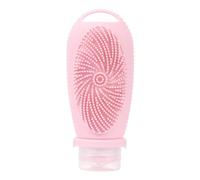 Cetfuro Bouteille Rechargeable de Voyage en Silicone, Brosse de Nettoyage Du, Bouteilles de Shampoing Portables, Lotion, Conteneur de Cosmétiques, Voyage E