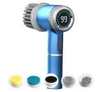 Cetfuro Brosse de nettoyage électrique avec 5 têtes et 3 vitesses Exfoliant électrique IPX7 Brosse de nettoyage portable multifonction étanche