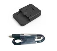 Cetfuro Chargeur de Batterie Bouton Type-C Chargeur de Batterie au Lithium pour LIR2032/LIR1632/LIR2025/LIR2016/LIR2032H, Noir, avec Câble