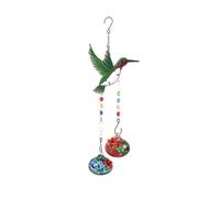 Cetfuro Charmants Carillons Éoliens à Suspendre, Mangeoire à Oiseaux avec Ports d'alimentation en Forme de Fleur B