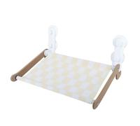 Cetfuro Chat Hamac Perche Fenêtre Lit Pliable Rebord de Fenêtre Siège Chaise Longue sans Chaton Étagères avec Ventouses Robustes,B