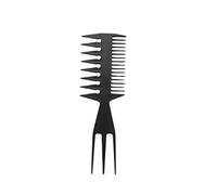 Cetfuro Outil de Salon de Beauté de Peigne de Fourche de Cheveux de Peigne de Style de Dent Large à Double Face