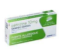 Cétirizine Sandoz Conseil® 10 mg Comprimé(S) 7 pc(s)