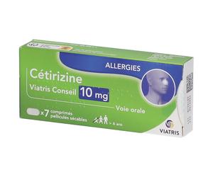 CETIRIZINE VIATRIS CONSEIL 10MG COMPRIME Comprimé(S) 7 pc(s)