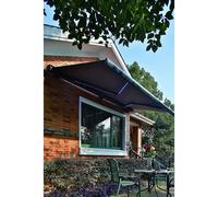 Ceto - Store Banne Motorisé 4 X 3 M Led Gris Polyester Gris