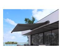 Ceto - store banne motorisé 3 x 2,5 m led gris polyester