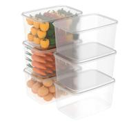 Cetomo 7L*6 Boîte Conservation Alimentaire, Conteneur Alimentaire, Boîte de Rangement, Récipient de Congélateur avec Couvercle, Sécuritaire au Micro-ondes, Sans BPA, Plastique, Clair, 7L-Lot de 6