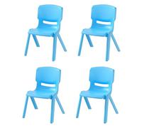 Cetomo Lot de 4 chaises en Plastique pour Enfants, Solides et empilables, marchepieds durables pour Enfants et Adultes, siège pour la Maison, la crèche, la Maternelle ou la Salle de Classe, très