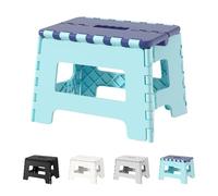Cetomo Marchepied Pliable en Plastique de 21 cm - pour Adulte - Marche Pliante et Portable - pour Chambre à Coucher - Bleu