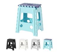 Cetomo Marchepied Pliable en Plastique de 40 cm - pour Adulte - Marche Pliante et Portable - pour Chambre à Coucher - Bleu