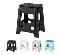 Cetomo Marchepied Pliable en Plastique de 40 cm - pour Adulte - Marche Pliante et Portable - pour Chambre à Coucher - Noir