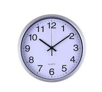 Cetornie Horloge Murale silencieuse et sans tic-tac - 30 cm - Décoration de Maison/Bureau/école/Cuisine - Horloge à Quartz Moderne (argenté)