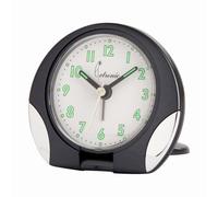 Cetronic Réveil de Voyage Gris métal avec Fonction Alarme, répétition d'alarme (Snooze) et lumière