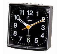 Cetronic Réveil Noir avec Fonction Alarme Progressive, Mouvement Silencieux, rétro-éclairage LED Blanc, Fonction répétition (Snooze)