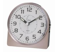 Cetronic Réveil Rose avec Fonctions Mouvement Silencieux, Alarme Progressive, Aiguilles luminescentes, Fonction répétition (Snooze), éclairage de l'écran