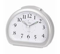 Cetronic Réveil Silver avec Fonction Mouvement Silencieux, Alarme Cloche