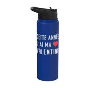 Cette Année J'ai Ma Valentine Drôle Cadeau Relation Amour Stainless Steel Insulated Water Bottle