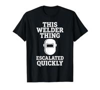 Cette Blague de Soudeur a Rapidement augmenté Le Travail du métal T-Shirt Graphique avec Valeur, Homme, Noir, XL