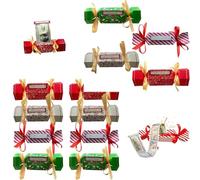 Cette boîte cadeau de Noël contenant 8 pièces de bonbons à tirer au sort, mesurant 20,5 cm x 5 cm, est le cadeau parfait pour la famille et les amis.