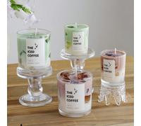 Cette bougie en gelée en forme de tasse de raisin, pêche blanche, matcha et café a un design élégant qui peut ajouter une atmosphère chaleureuse et romantique à votre maison ! C'est également un excel