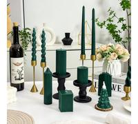 Cette bougie verte parfumée en forme d'engrenage, avec un design d'arbre de Noël, est faite de cire de soja sans fumée. Elle crée une riche atmosphère de Noël et est un choix de cadeau de Noël idéal. 