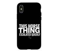 Cette Chose de Cheval s'est Rapidement montée drôle sur l'équitation Coque pour iPhone X/XS