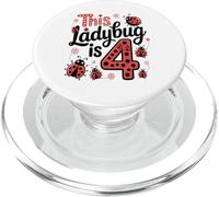 Cette Coccinelle est Une Famille de 4e Anniversaire pour Fille de 4 Ans PopSockets PopGrip pour MagSafe