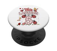 Cette Coccinelle est Une Famille de 5 Ans pour 5e Anniversaire PopSockets PopGrip Adhésif