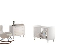 Cette combinaison billy - lit bébé (60 x 120 cm) - commode avec accessoire blanc TU
