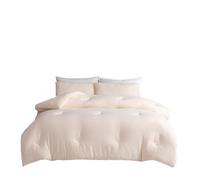 Cette Couette d'hiver Extra-épaisse est remplie de Fibres de soja et possède Une Housse extérieure en Coton Lavable(Off-White,200 * 230cm/4kg)