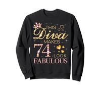 Cette Diva Donne à 74 Ans Un Look Fabuleux pour Son 74e Anniversaire, Jour de la Reine B Sweatshirt