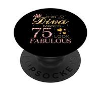 Cette Diva Donne Un Look Fabuleux à 75 Ans, Jour de la Reine B PopSockets PopGrip Adhésif