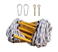 Cette échelle de Secours de 10 mètres et Cette échelle de Corde Portable de 10 mètres sont idéales pour la sécurité à Domicile, Une évacuation Rapide et Un Rangement Facile, ce Qui Les Rend