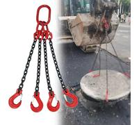 Cette élingue Robuste pour Grue d'atelier, avec chaîne de Levage à 4 Points, est Une Solution Durable pour Le Levage de Charges Lourdes en Toute sécurité dans Les ateliers et Les garages.