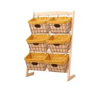 Cette étagère de Rangement Robuste sur Pied en Bois est idéale pour Le Commerce, la Maison ou l'école. Elle Peut également Servir de présentoir.