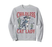 Cette femme chat sans enfant vote Kamala Election 24 Sweatshirt